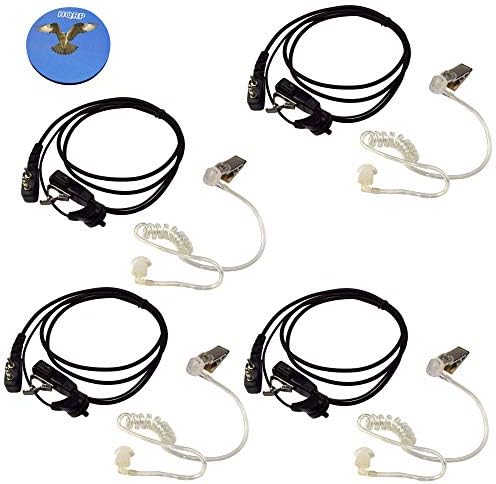HQRP 4-Pack 2-pinske slušalice sa akustičnom cijevi Mic kompatibilne sa Maxon PL1145 / PL2215