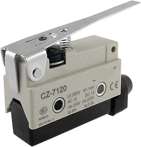 Shubiao mikro prekidači 6A / AC 250V dugi Aktuator poluge sa ravnim šarkama mikro granični prekidač 1no 1nc CZ-7120