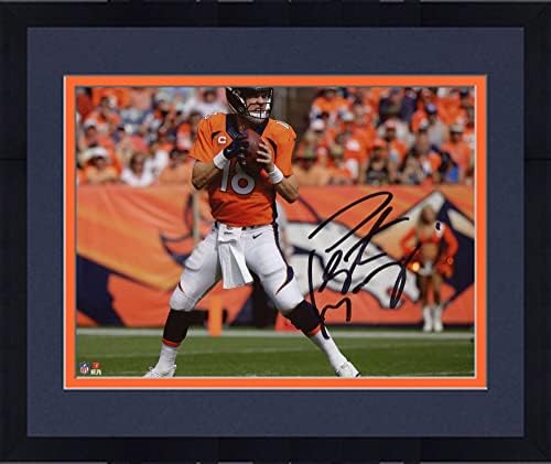 Uokviren Peyton Manning Denver Broncos autogramirano 8 x 10 narančasto ispuštanje fotografije - autogramene NFL fotografije