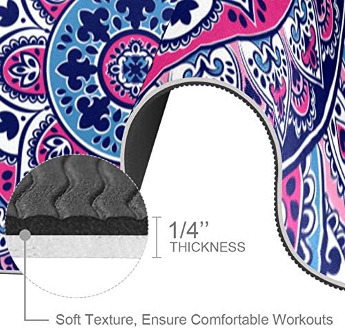 Siebzeh etnička Mandala Premium Thick Yoga Mat Eco Friendly Rubber Health & amp; fitnes non Slip Mat za sve