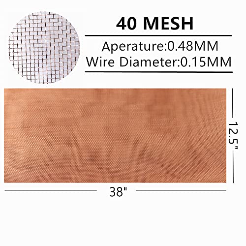 99,9% čista bakrena žica 40 Mesh - 12,5 x 38 gusta mreža za filterski ekran