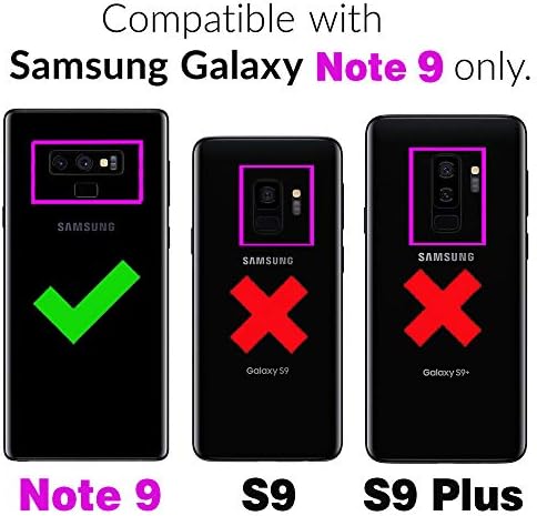 Furiet kompatibilan sa Samsung Galaxy Note 9 futrolom za novčanik sa trakom za zapešće i kožnim držačem