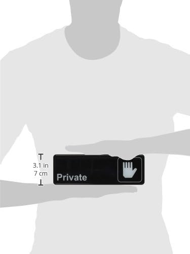 Thunder Group PLIS9303BK privatni Informativni znak sa simbolima, 9 x 3 inča