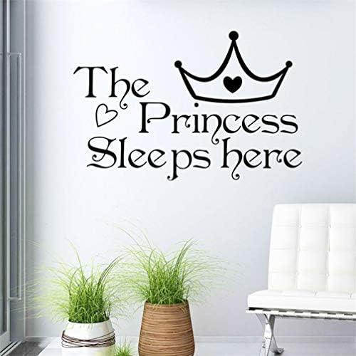 Ruberpig zidna naljepnica princeza spava ovdje zidna naljepnica kruna djevojčica uklonjiva PVC dekoracija