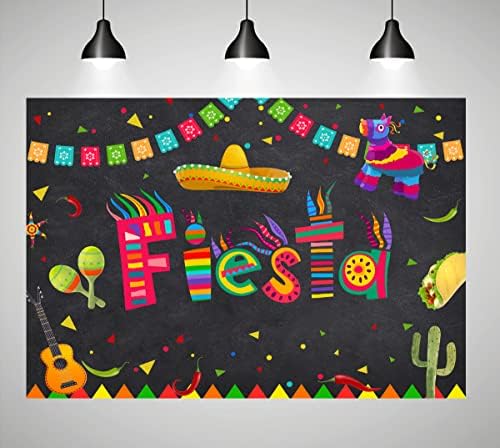 Fiesta Rođendanska pozadina za djecu Meksička Fiesta tematska Rođendanska fotografija pozadinske dekoracije šarena fotografija Meksiko Cinco De Mayo Carnival Photo Banner zalihe 7x5ft