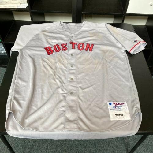Manny Ramirez potpisao je upisano 2003. godinu Boston Red Soxi igra polovniji dres JSA COA - MLB autogradna igra rabljeni dresovi