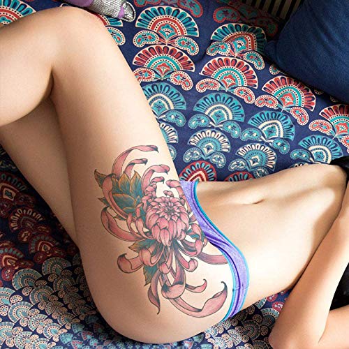 Extra velike privremene cvjetne tetovaže za žene za žene Privremena vrata Dugotrajna temp Realistic Lažna