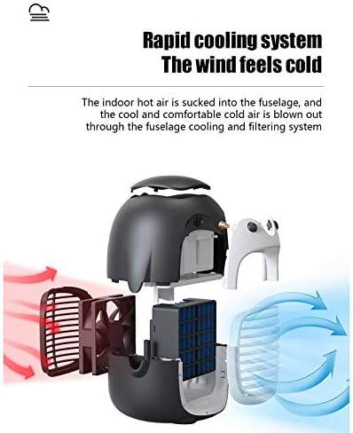 Prijenosni klima uređaj, lični mini zrak, ventilator za hlađenje, 3 ventilatora ventilatora, ugrađena baterija za punjivu 2000m, evaporativni mini klima uređaj, za sobu uredski stol #b