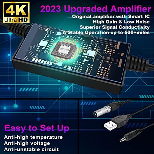 2023 TV Antena Smart Digital HD Indoor Amplifier domet 500 + milja-snažna podrška za pojačivač