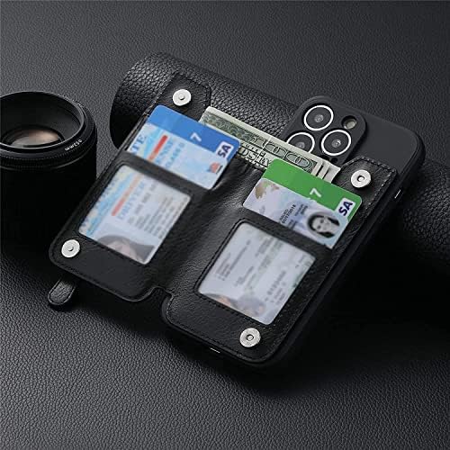 Daikmz torbica za novčanik za iPhone 14/14 Plus / 14 Pro / 14 Pro Max, vitki držači za kožne futrole, sa zatvaračem