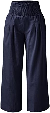 Pajama hlače za žene mekani plavi plavi s visokim strukom PJS Spavaće odjeće sa džepovima za crtanje