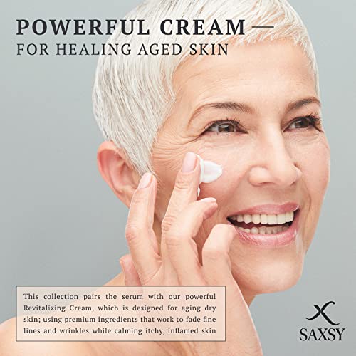 Saxsy anti Aging Skin Care revitalizirajuća krema - Diamond & Hemp Anti-Wrinkle Moisturizer-PLUS - Youth Activating Serum w/hijaluronska kiselina, Vitamin C & E za korekciju tamne tačke