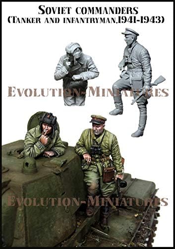 Evolution Miniatures 1/35 Drugog svjetskog rata ruski komandant pješadije Crvene armije za interakciju s tenkovskim vojnicima 1941-1943 resin Kit EM-35209