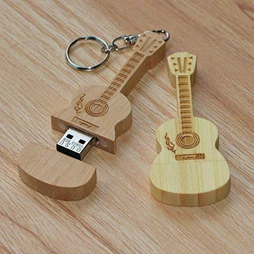 Mjesto i bambusovo drvo u obliku gitare u obliku gitare 2,0 / 3.0 USB fleš pogon