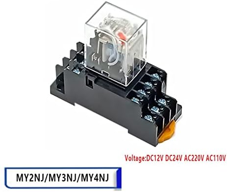 Crfyj 1set power Relay Coil General DPDT mikro Mini elektromagnetni Relejni prekidač sa bazom