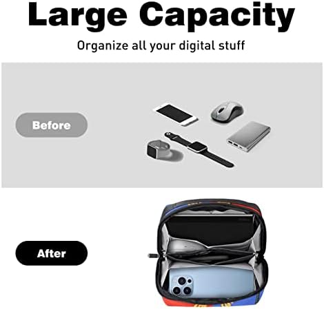 Elektronski Organizator, Muzički instrumenti mala torba za nošenje putnog kabla, kompaktna tehnološka torba za elektronsku dodatnu opremu, kablove, punjač, USB, čvrste diskove
