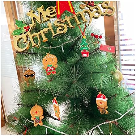 Gingerbread Man ukrasi za jelku dekoracije zalihe Božić Gingerbread Clay figurice lutka viseći ukrasi Gingerbread House Funny zima privjesak Božić Party Charms usluge Set 12