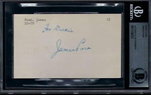 Jim Park potpisao je indeksnu karticu autogramirani BAS 1915 Browns u Kentuckey - MLB rezani potpisi