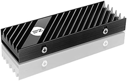 EZDIY-FAB M. 2 SSD hladnjak 2280, dvostrani hladnjak, SSD radijator visokih performansi za PC / PS5 za PCIE NVME M. 2 SSD ili SATA M. 2 SSD-Crna