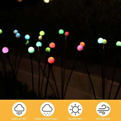 Nirelief solarno vrt svjetla Firefly guzila svjetlo 6 LED svjetlosne žarulje za staza dvorište solarne