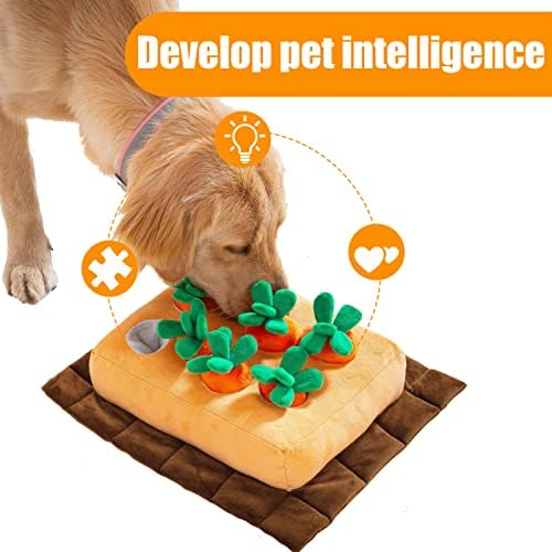 Sakrij i potražite plišane igračke za pse, interaktivne igračke za pse za plijeće tetičke igračke plišane mrkve poljske obrazovne igračke za male srednje velike pse i mačke sa 8 mrkve