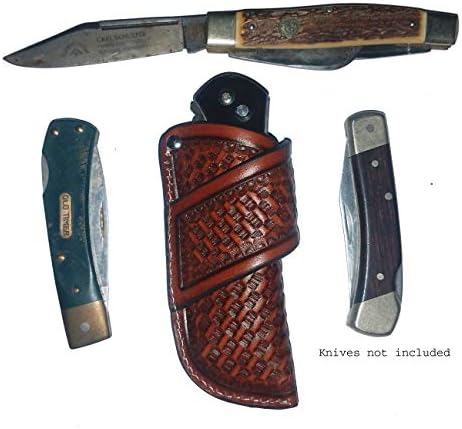 Prilagođeno Nocona tkanje kaubojske lobanje sa strane za crtanje noža s lijeve strane