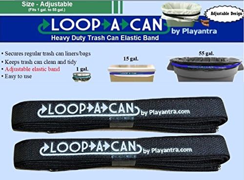 Loop-A-Can Podesiva smeća može elastična traka, uklapa se 1 gal. do 55 gal. Kante za smeće ili bačve
