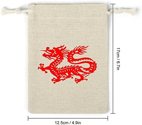 Kineski Magic Dragon Drawstrings Storage torbe Candy poklon torbice za višekratnu upotrebu sklopivi i kompaktni višenamjenski džepni paket 8kom