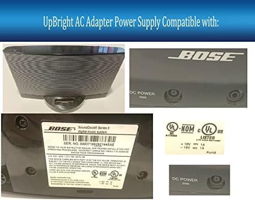 UpBright +18v 1a-18v AC / DC Adapter kompatibilan sa Bose Sounddock serijom 2 3 II III 310583-1130 310583-1200 293247-006 310583-1120 310583-1300 zvučnik PSC36W-208 PSM36W - 208 309612-001 napajanje