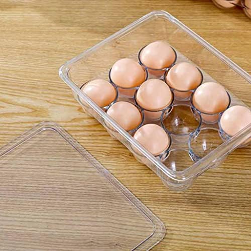 SLNFXC frižider kutija za jaja za postavljanje kutija za odlaganje jaja, kutija za odlaganje hrane, poslužavnik za jaja, mreža za jaja, kuhinjska prozirna kutija
