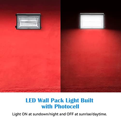 ZJOJO 4 PACK 120W NOVO LED zidni paket sa fotocelicom sa sumrakom za zoru, IP65 vodootporno vanjsko rasvjetu,