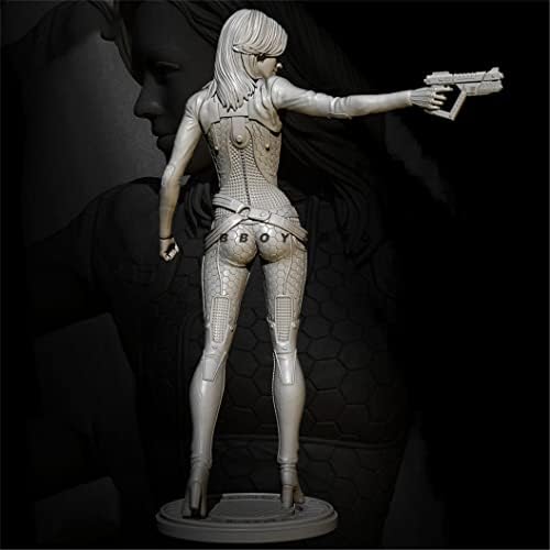 Goodmoel 75mm 1/24 Fantasy Agent ženski ratnik smola figura Kit Nesastavljene i neobojene minijature/ti-6849