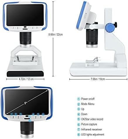 Yasez 200x digitalni mikroskop 5 ekran video mikroskop elektronski mikroskop prisutan naučni alat za biologiju
