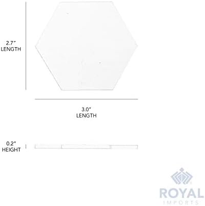 Karte za mjesto Royal Imports jasne akrilne prazne ploče, pločice za sjedenje za stolom, Prilagođeno postavljanje