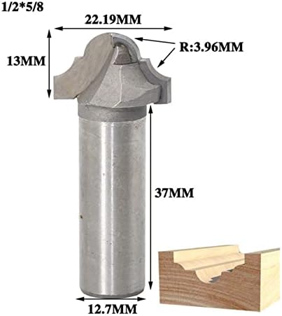 Carbide glodalica 1 komad 12.7 mm drška dvostrani okvir Lopta kraj mlin dvostruko rub Drvo Router
