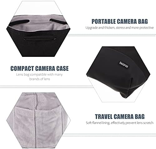 VALICLUD Canvas Tote 1pc Reflex Accessories Storage Black Travel Draw Micro Case torba za jednokratnu upotrebu tkanina za nošenje vanjske kamere za prijenosnu torbicu Cover Digital Lens Protector Digital Camera