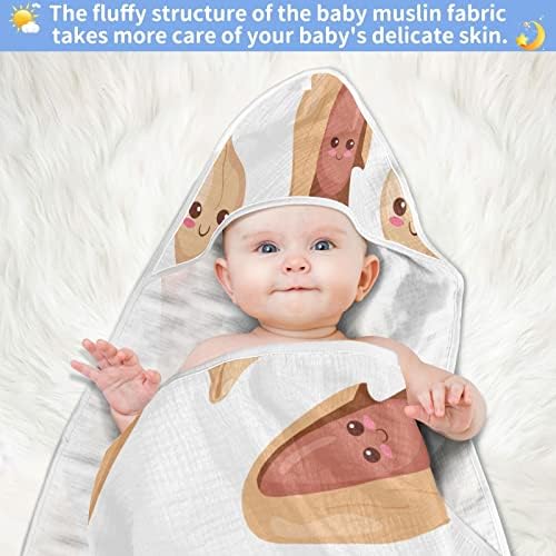 VVFelixl baby s kapuljač sa kapuljačom od kikirikija upijaju ručnike za bebe Pamučni mekani ručnik za kupanje