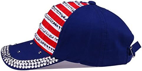 CRUOXIBB SAD Bling bejzbol kapa Sparkle američka zastava šešir muškarci žene Hip Hop kape