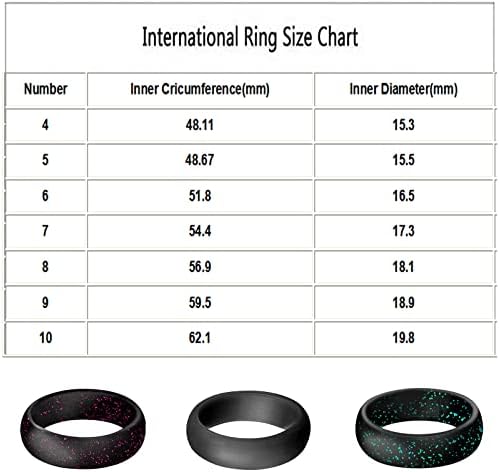 Prstenovi za žene 2023 rođendanski pokloni Silikonski prsten 5,7 mm širok prsten joga prstena sportski prsten biser svijetli silikon