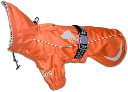 Dlaku za pse Helios 'Ice-Breaker' s produžnom kapuljačom s kapuljačom sa reflektivnom tehnologijom, X-mala, narandžasta