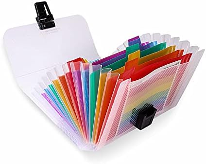 Mini širi Folderi13 džepni kopča harmonika file Organizator，A6 plastični novčanik za kartice, kupone,priznanicu,poreznu