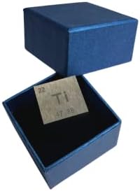 Titanium Cube 1 Titanium Element Metal Cube for element Collection Periodic Table Collection