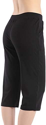Qingwan ženske kratke hlače sa džepovima Elastični struk Spandex Atletic Short Capri hlače joga