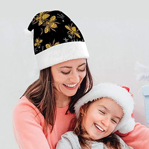 Božić Santa šešir, pčela dizajn Božić Holiday šešir za odrasle, Unisex Comfort Božić kape za Novu godinu