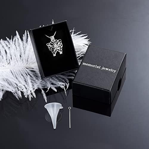 Kremat nakit leptir urnu ogrlicu za pepeo leptir privjesak za kremiranje ogrlica za žene za žene nakit