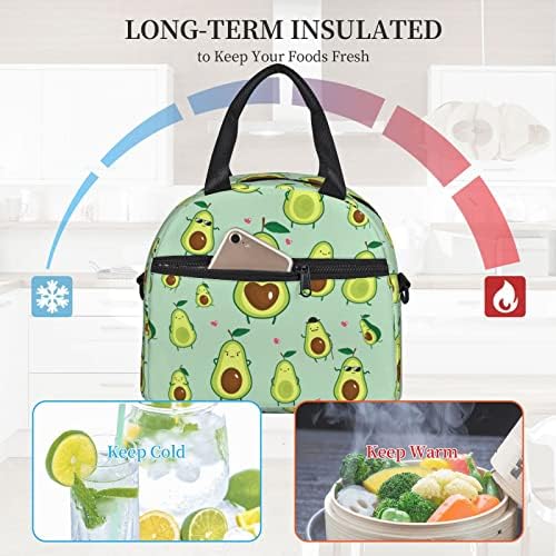 SUNUAN avokado kutija za ručak za višekratnu upotrebu izolovana torba za ručak velika kutija za ručak hladnjača