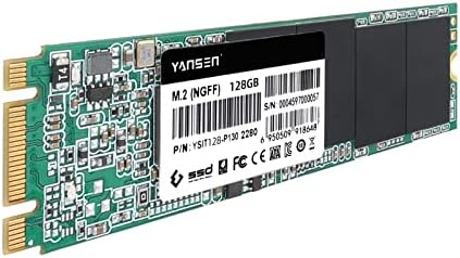 Yansen 128GB M.2 2280 SSD, Industrijski razred M2 SATA SSD sa FOSON CONTROLTER, UNUTARNJI SSD SATA3 6Gbps - 3D NAND TLC, kompatibilan sa blagajne / automatom / radnom površinom / radnom površinom / radnom površinom / Rasptop / laptop