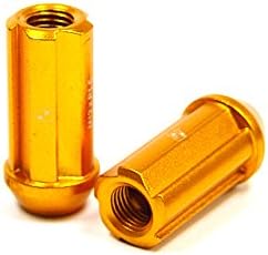 BR Tuning Twist LOC l 50mm kovane aluminijumske eloksirane zlatne dugačke otvorene matice 12x1. 50 odgovaraju