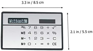 Nuobesty 4pcs Mini solarni kalkulator snage plastični ultra tanki tip džepnog kalkulatora