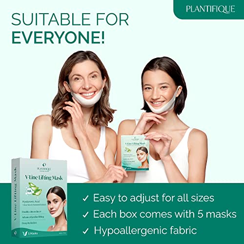 V-Line maska za lice sa hijaluronskom kiselinom kompanije Plantifique - 5 kom v Oblik Maska za